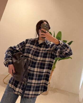 Camicia check blu