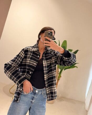 Camicia Check Black