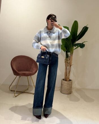 Jeans denim rovescia
