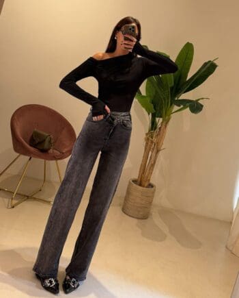 Jeans stone wash black